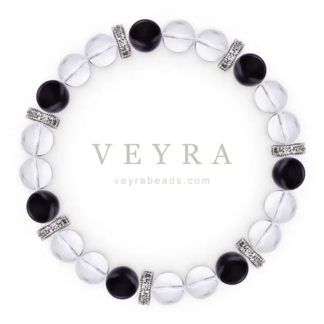 Ivory & Onyx crystal bracelet