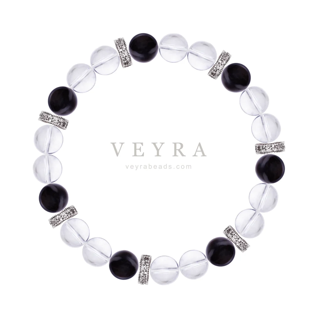 Ivory & Onyx crystal bracelet