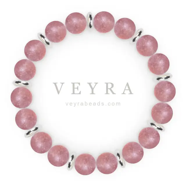 Strawberry Silk crystal bracelet
