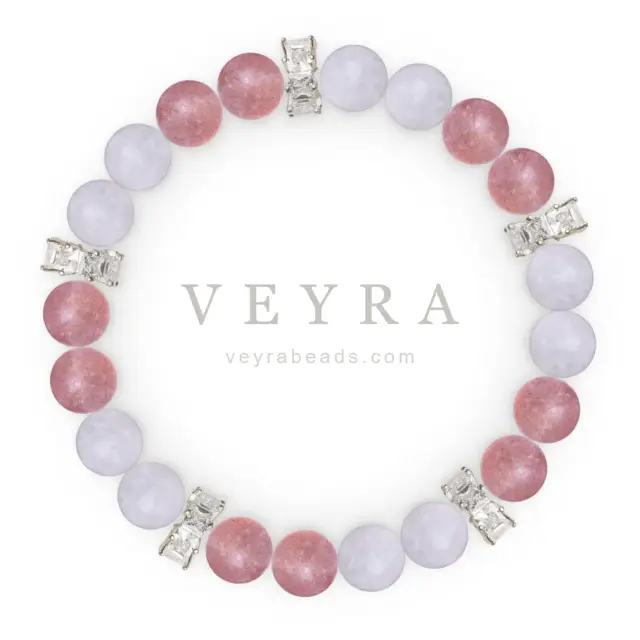 Blush & Snow crystal bracelet