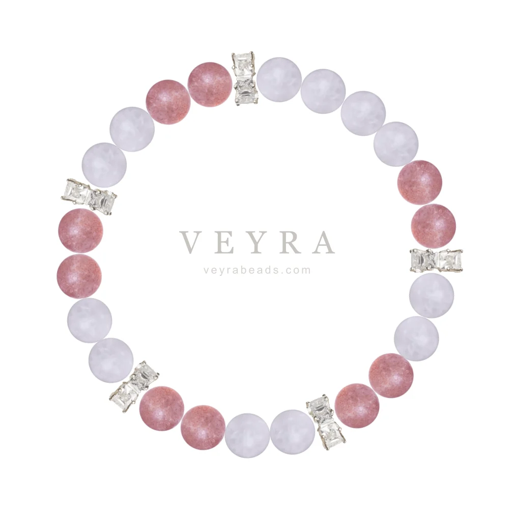 Blush & Snow crystal bracelet