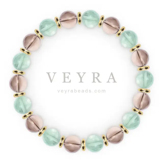 Jade & Smoke crystal bracelet