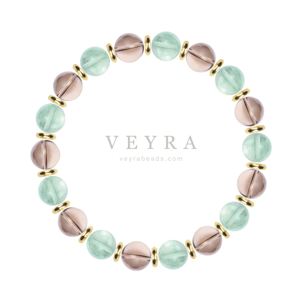 Jade & Smoke crystal bracelet