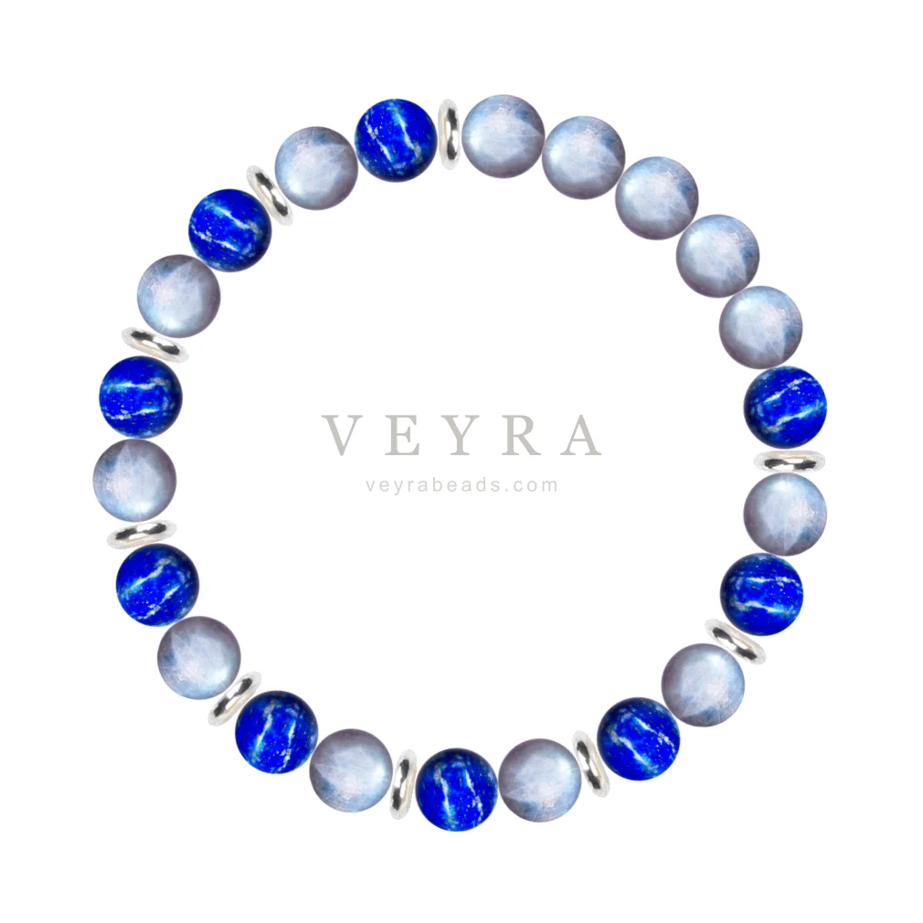 Moonstone & Lapis crystal bracelet