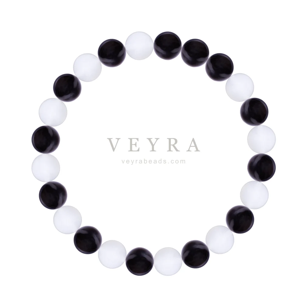 Onyx Frost crystal bracelet