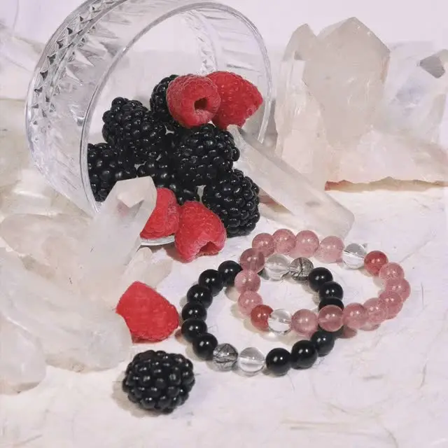 Crystal bracelet worn on the wrist