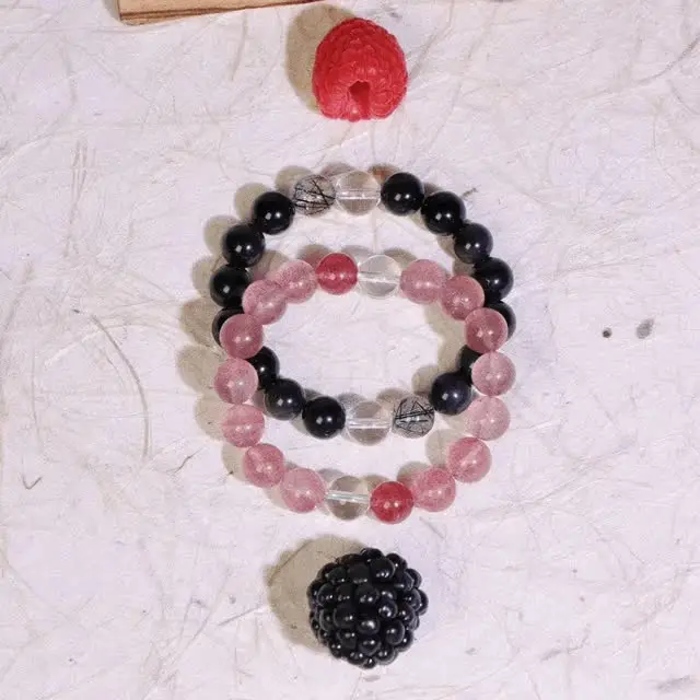 Crystal bracelet worn on the wrist